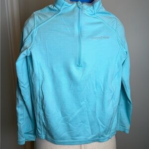 Boys Small (8-10) Vineyard Vines Light Aqua Quarter-Zip Pullover